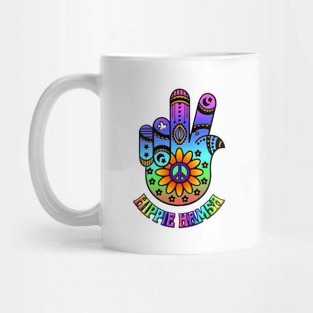 Hippie Hamsa Hand by marengo